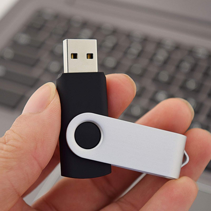 KOOTION 50pcs 1GB USB Flash Drive 1 GB Flash Drives 50 Pack Thumb Drive Swivel Memory Stick Jump Drive, Black - Image 5
